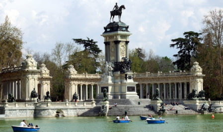 Retiro park in Madrid