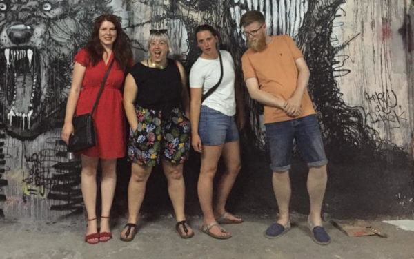 Nicola Curran with other students
