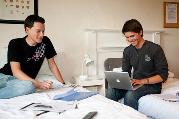 Two young foreigners share a flat in Madrid