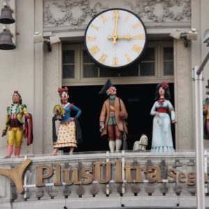 Clock in Plaza de las Cortes, Madrid