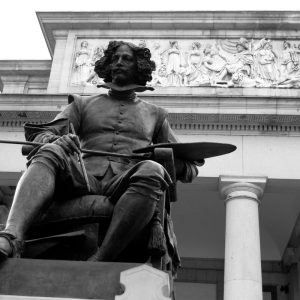 Museo del Prado, Madrid, Velazquez Statue